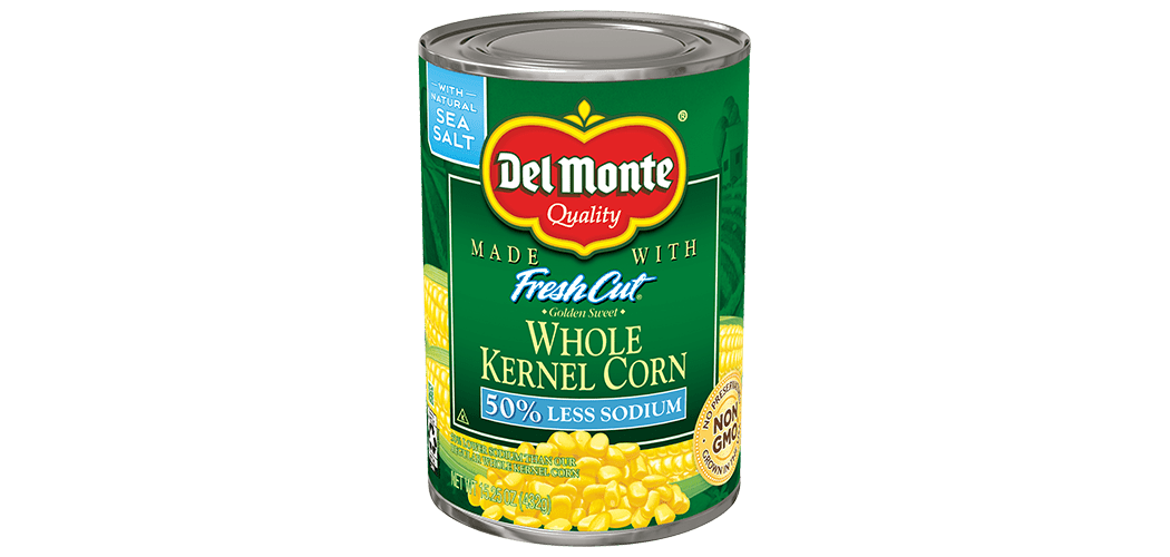 50 Less Sodium Golden Sweet Whole Kernel Corn Del Monte®